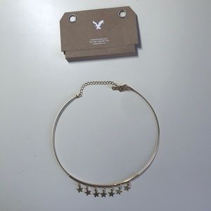 American eagle gold star choker necklace